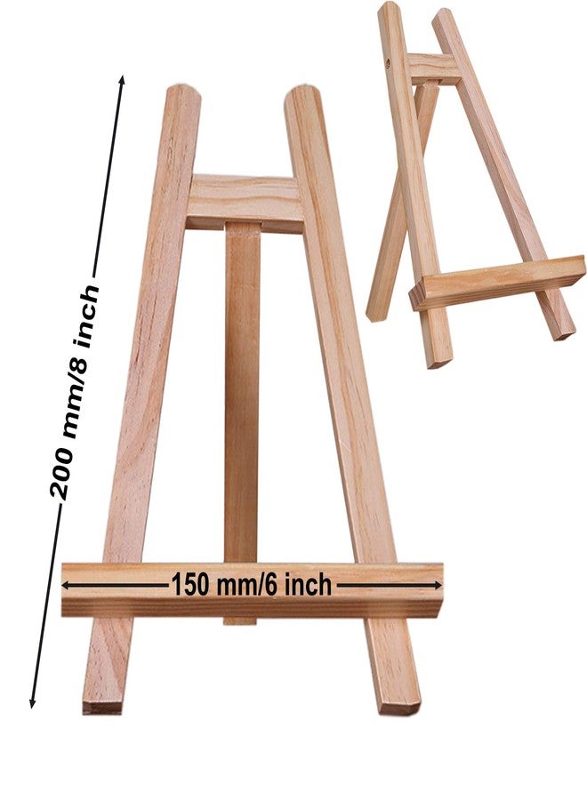 DSHE Small Tabletop Display Stand 8 inch Wooden Table Top A-Frame Artist Easel Canvas Photo Picture Sign Holder Stand - Image 2